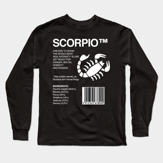 Scorpio Package - Scorpio Zodiac - Scorpio Astrological Sign Long Sleeve T-Shirt by isstgeschichte